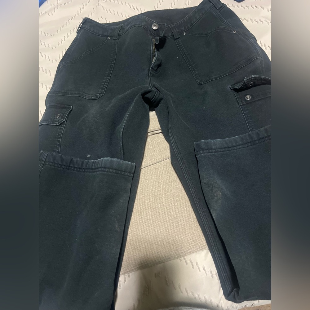 Duluth Trading Co Black Cargo Work Pants